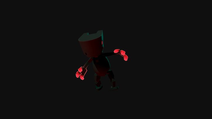 Little Robot Monster 3D Model