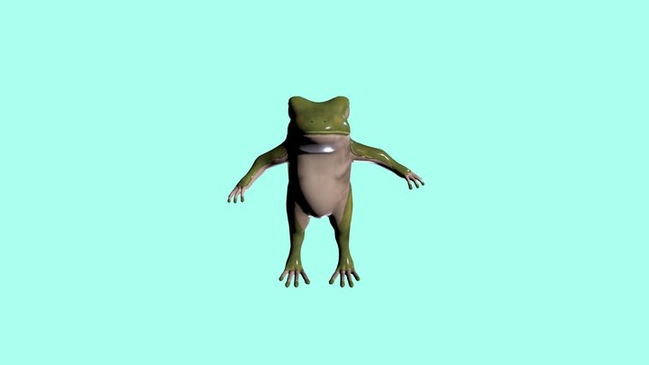 frog jump 3D Model