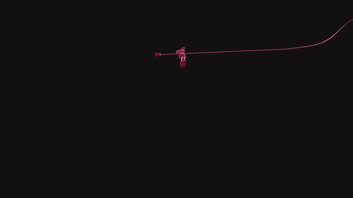 Mommy long legs Sticking into a wall 3D Model