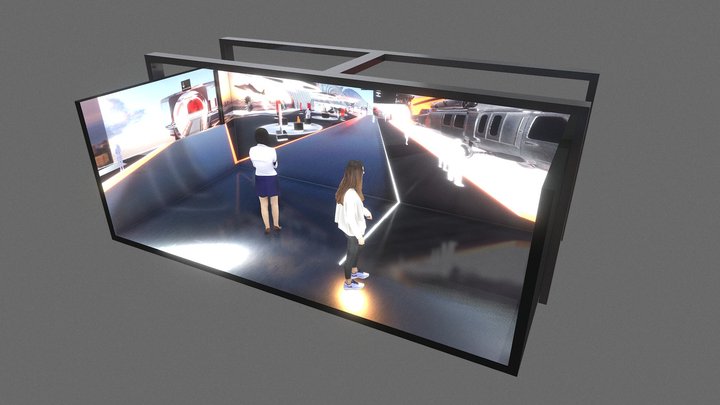 CAVE projection directe version longue 3D Model