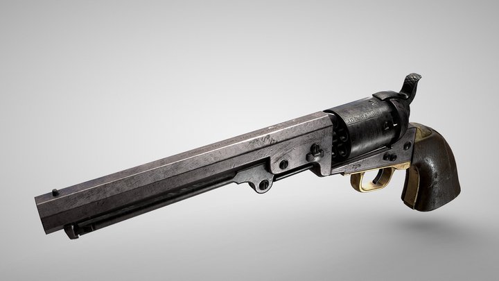 Colt 1851 Revolver 3D Model