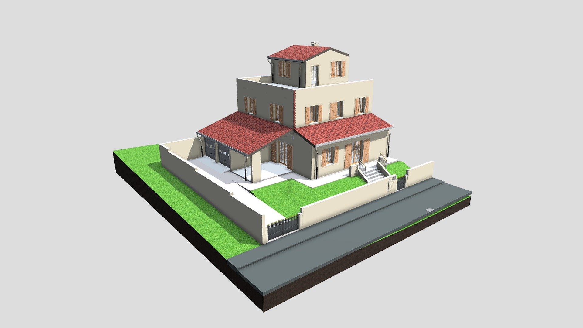 House with cut - Buy Royalty Free 3D model by Abdelaziz FARHI (@farhi ...