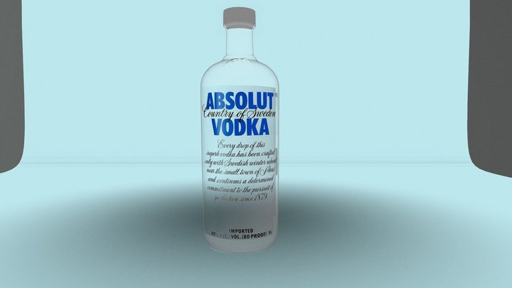 Absulut Vodka 3D Model