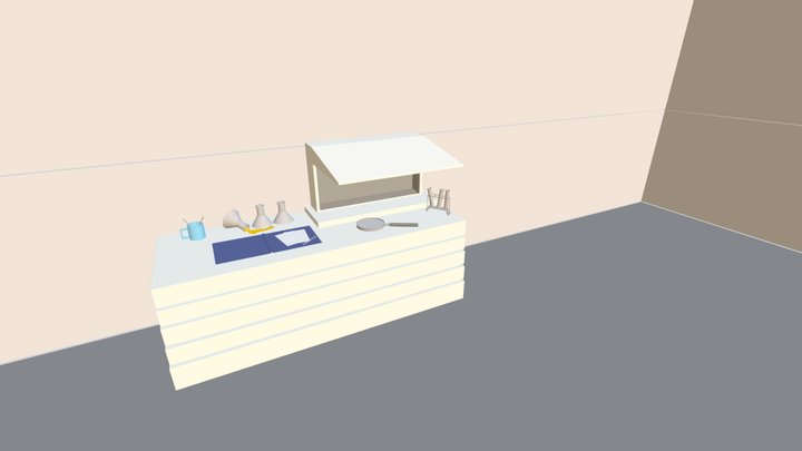 Laboratory Desk 3D Model