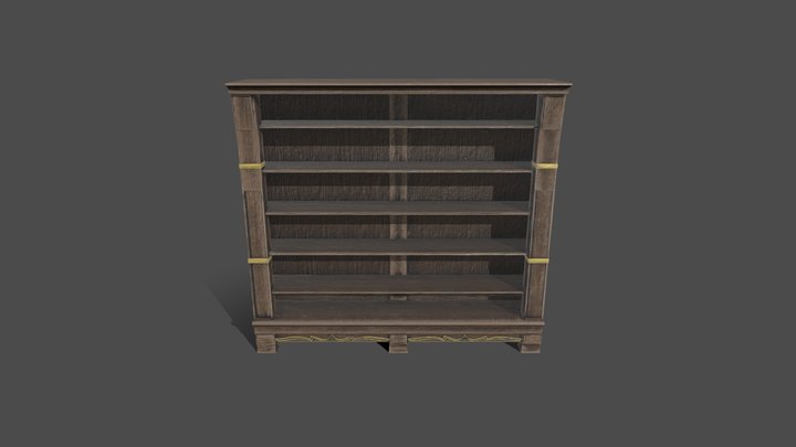 Medieval Bookshelves 3D Model