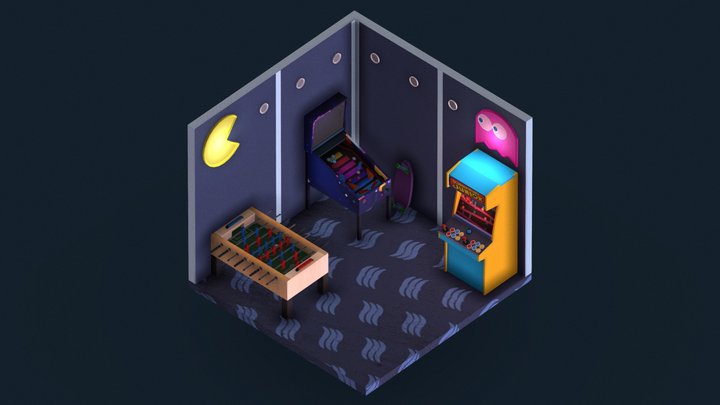 [Low Poly] Arcade Room 3D Model