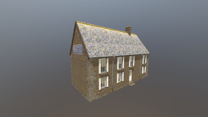 French House Stone Modular 3D Model