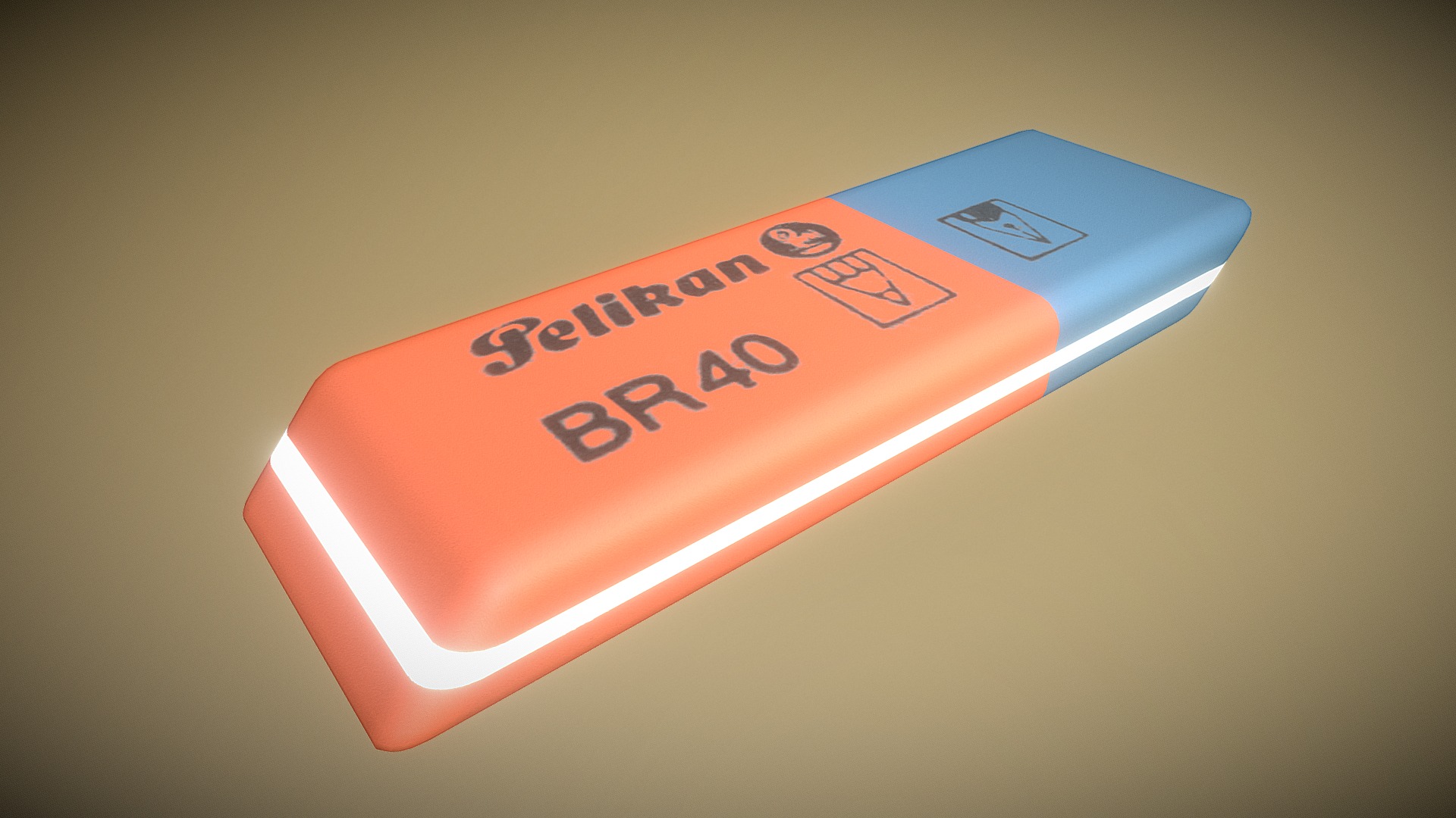3D model Eraser - This is a 3D model of the Eraser. The 3D model is about a red and blue box.