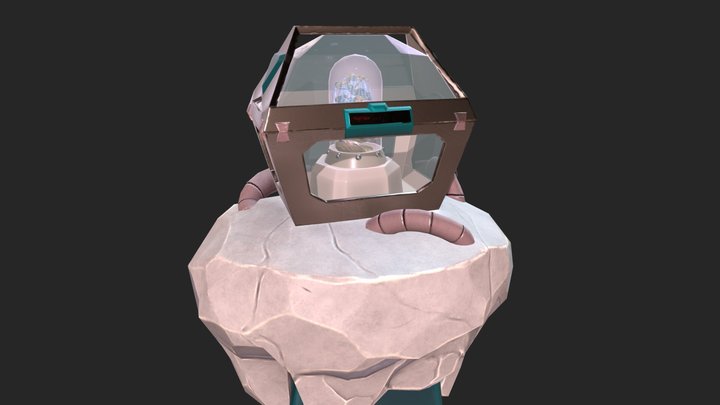 Alien Treasure Chest 3D Model