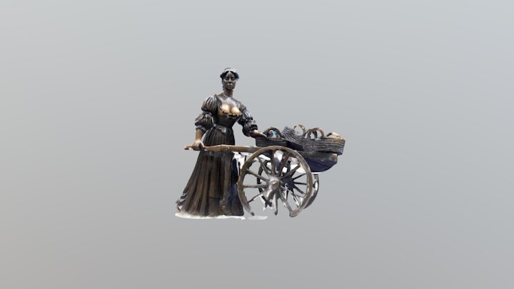 Molly Malone with cart 3D Model