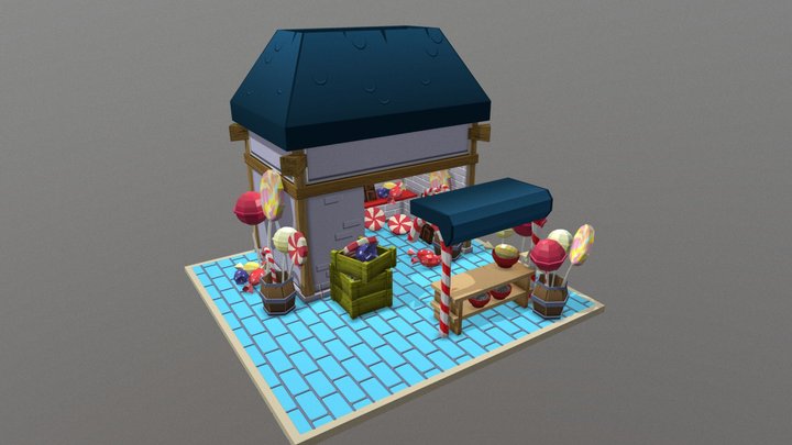 Candy House 3D Model