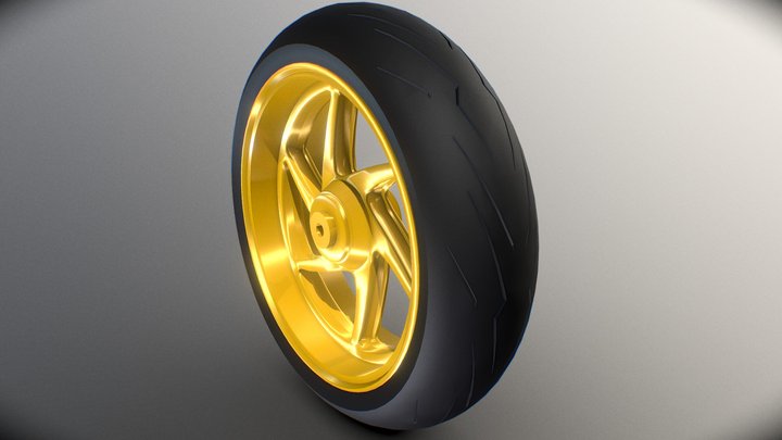 Wheel Tire Motorcycle 3D Model