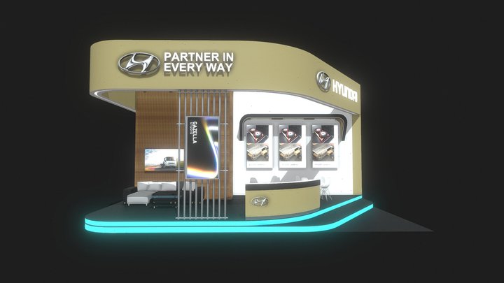 HYUNDAI BOOTH & Exhibition 3D Model