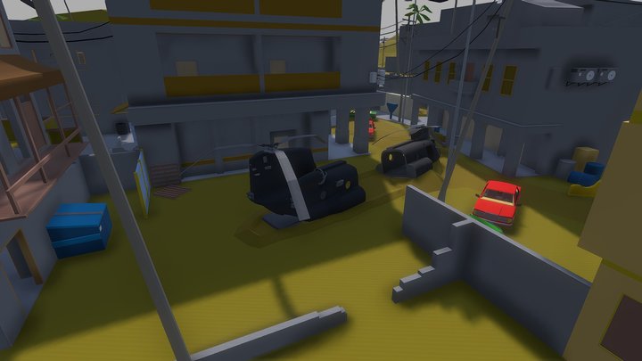 Crash 坠机之地 （LowPoly COD Map） 3D Model