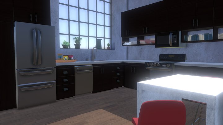 Modern Kitchen 3D Model