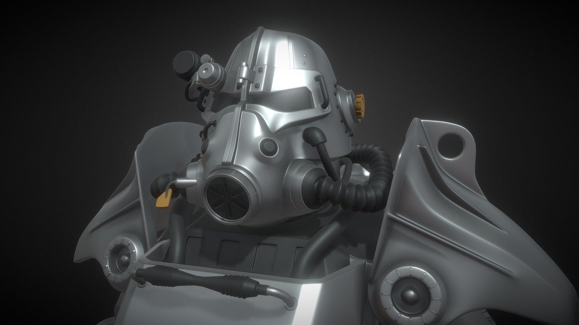 Power Armor from Fallout. Model T45 - Buy Royalty Free 3D model by ...