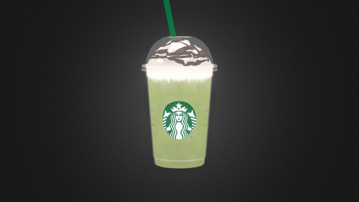 Green tea Frappuccino 3D Model