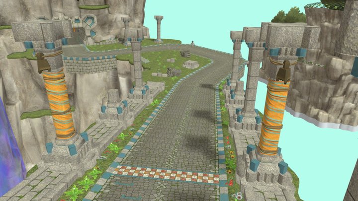 Wii U - Mario Kart 8 - Thwomp Ruins 3D Model