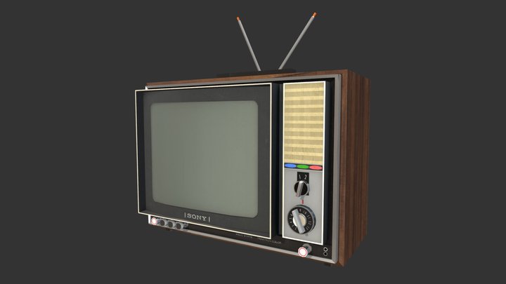 Sony Trinitron KV-1210U 1969 3D Model