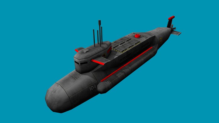 Chinese Nuclear Submarine 3D Model