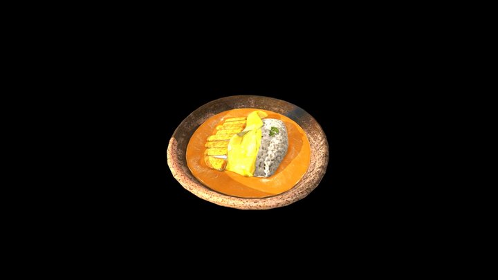 CurryKatsuOmurice 3D Model