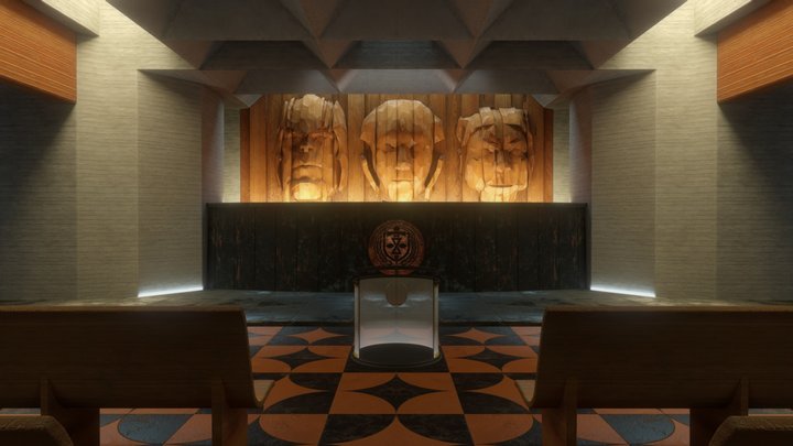 Loki - Time Variance Authority court (BAKED) – Gratis 3D-model STL
