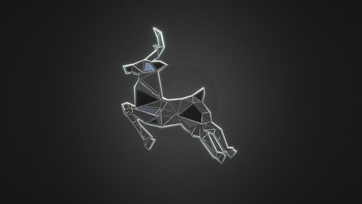 Flying Geo Deer 3D Model
