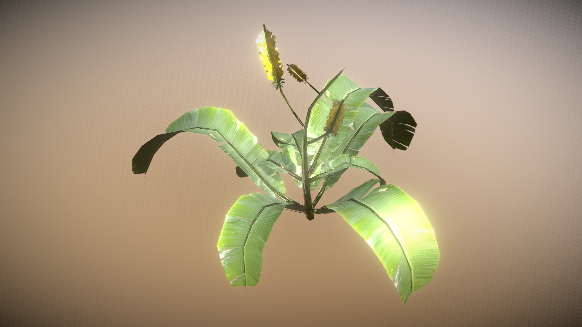 3D model Plant - This is a 3D model of the Plant. The 3D model is about a green insect with leaves.