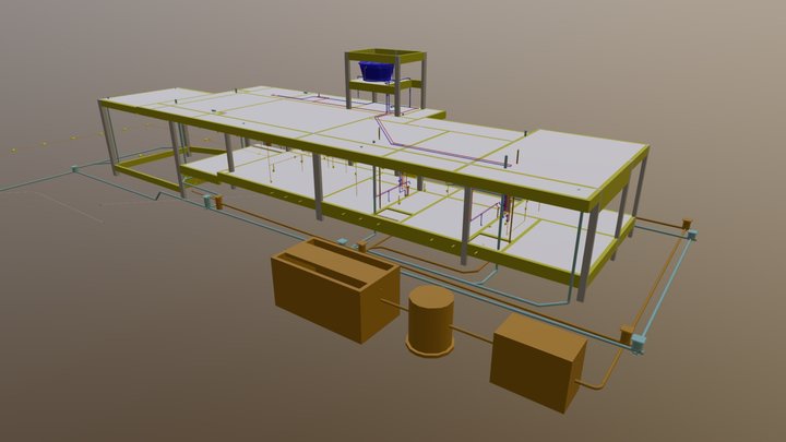 WAZ Engenharia - Compatibilização BIM - Casa DR 3D Model