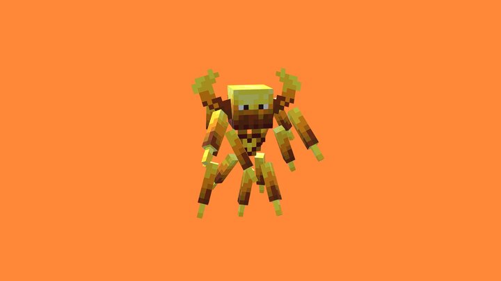 Minecraft Blaze Rigged | 3D model