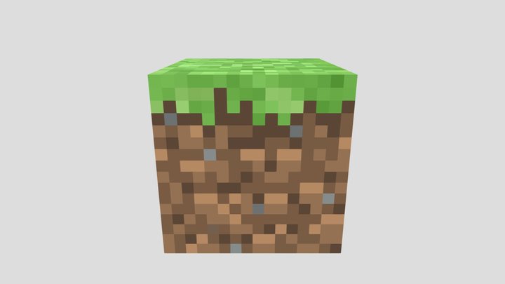 Minecraft Grass Block 3D Model