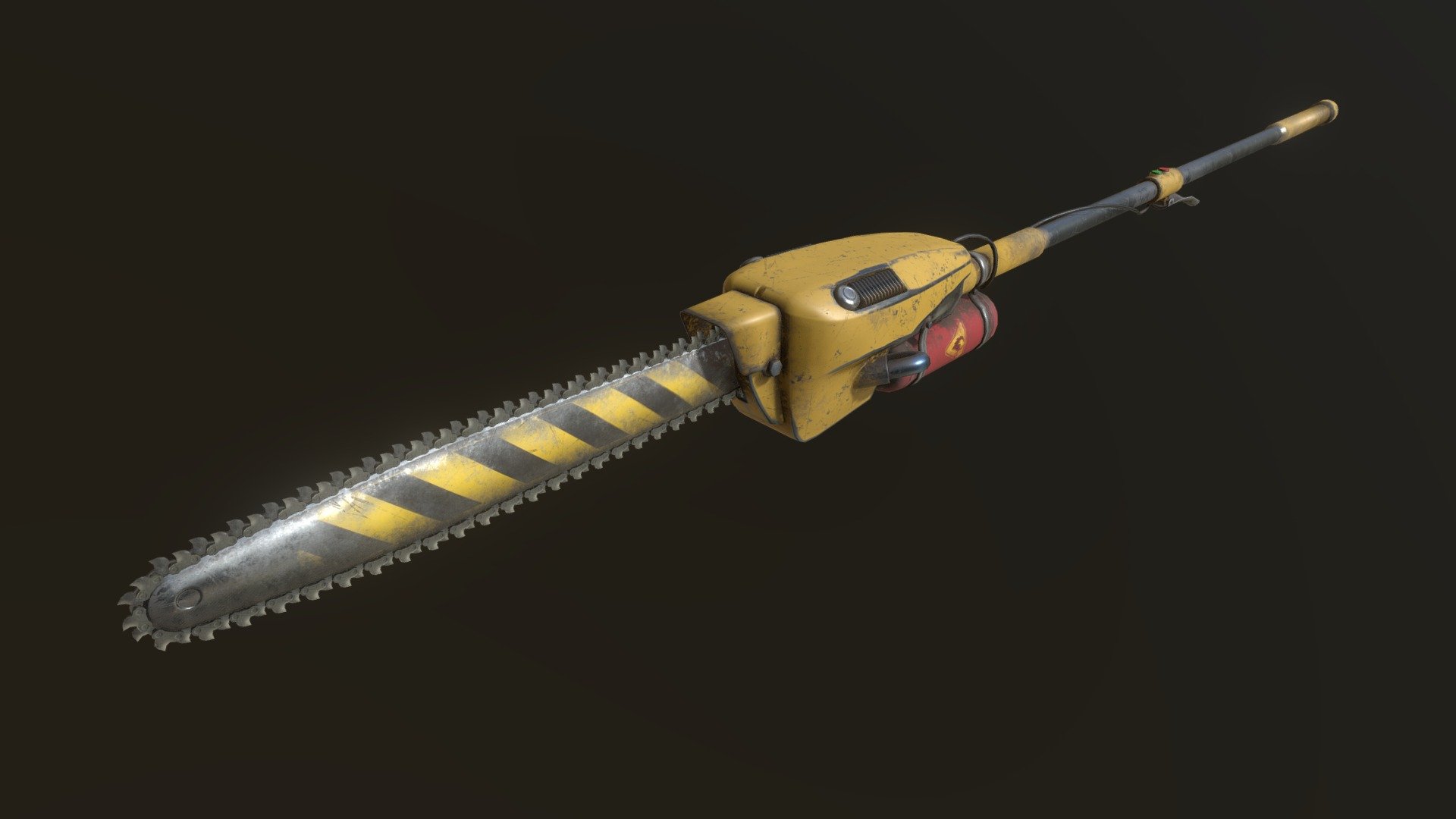 Post-apocalyptic weapon saw-spear low-poly - 3D model by ursvamp_3d ...