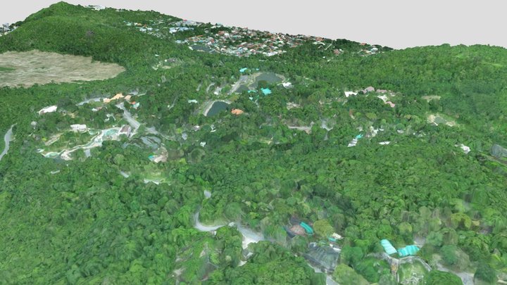 3D Aerial Photography Songkhla zoo 3D Model