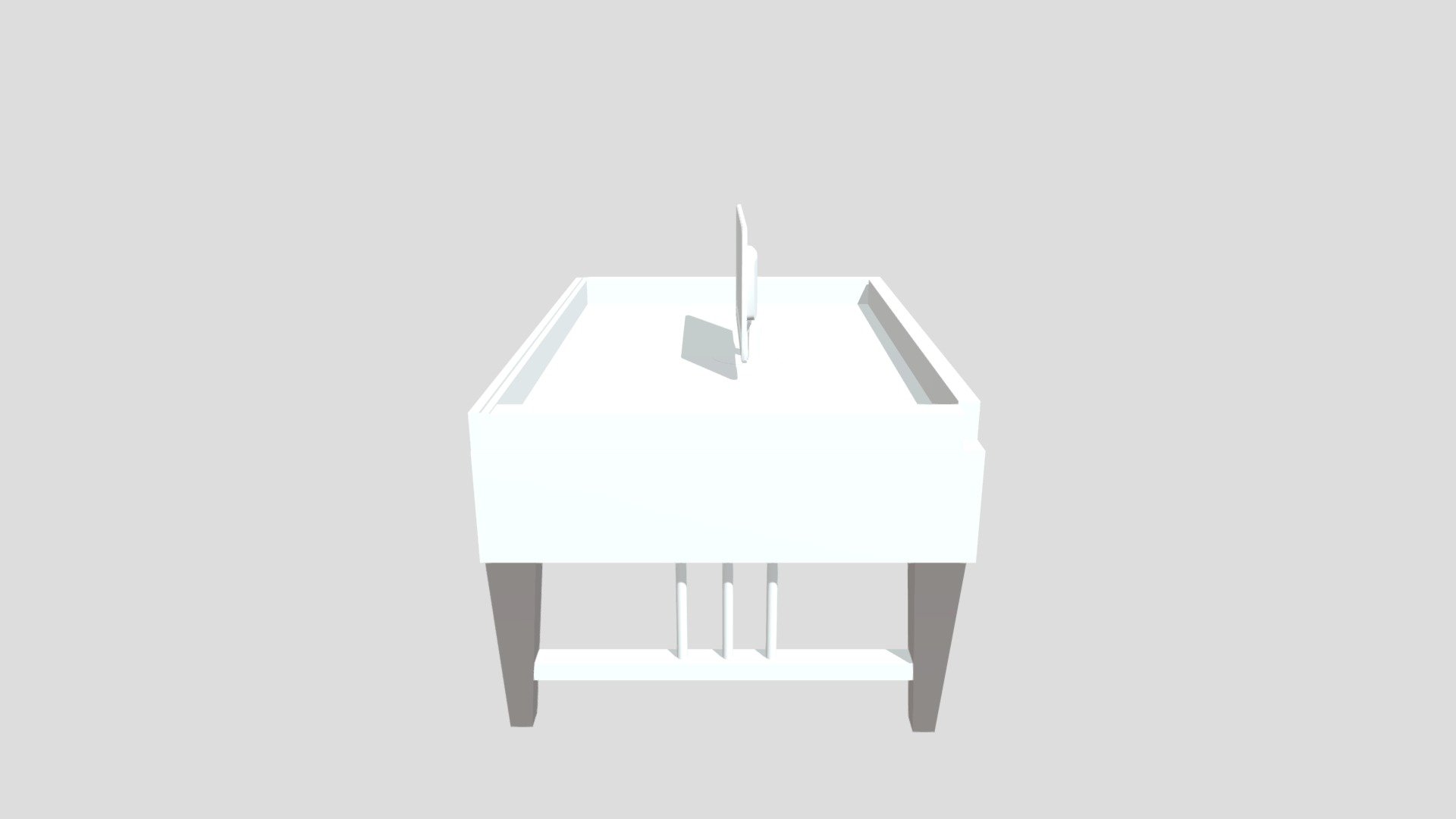 Table With Computer - Download Free 3D model by alsafali2008 [af2cae9 ...