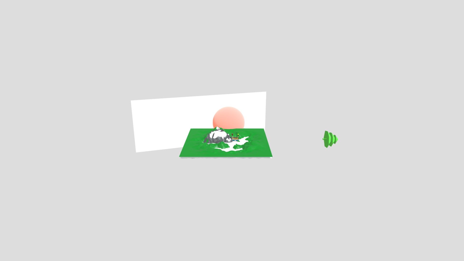 Fantasy Island Blend File With Rendered Pic
