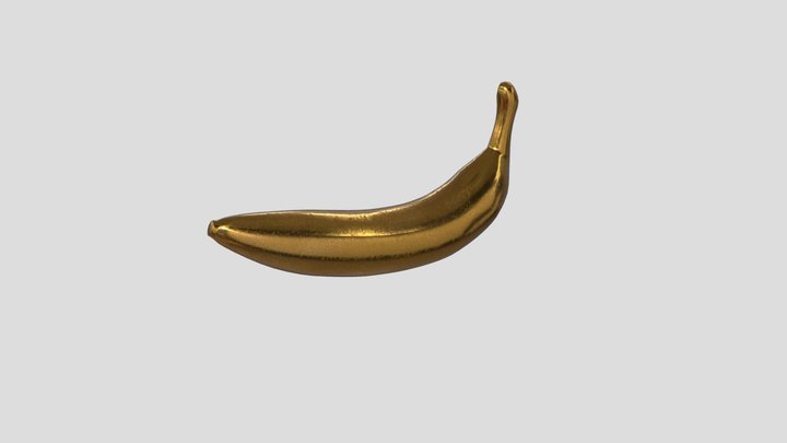 Gold Banana 3D Model