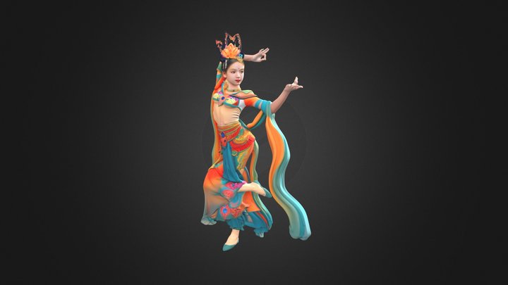 Dun Huang dance 1 3D Model