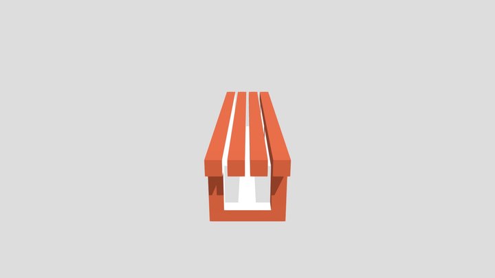 Locker Room Bench 3D Model