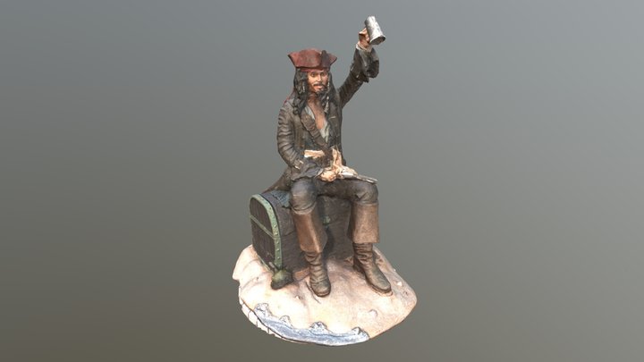 Jack Sparrow statue 3D Model