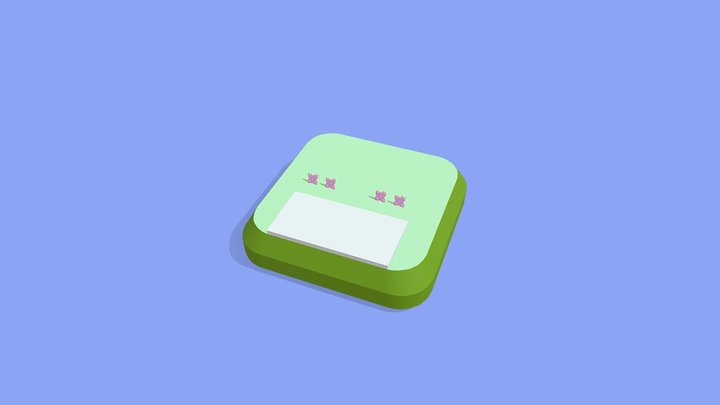 ต่างหูแบบแป้น 3D Model