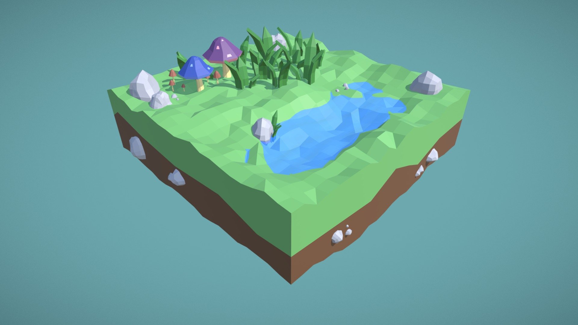 Low Poly Surface - 3D model by Jakob Pihl (@JakobPihl) [af33359 ...