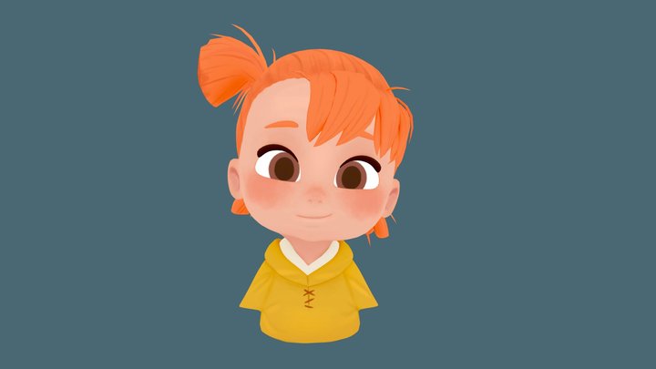 Girl's bust (Sindy) 3D Model