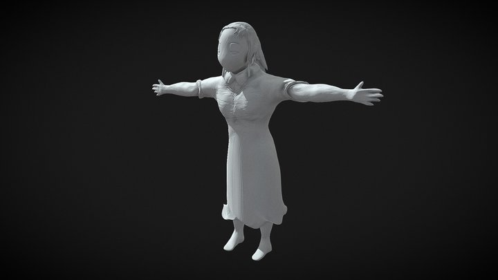 Little Girl Character 3D Model
