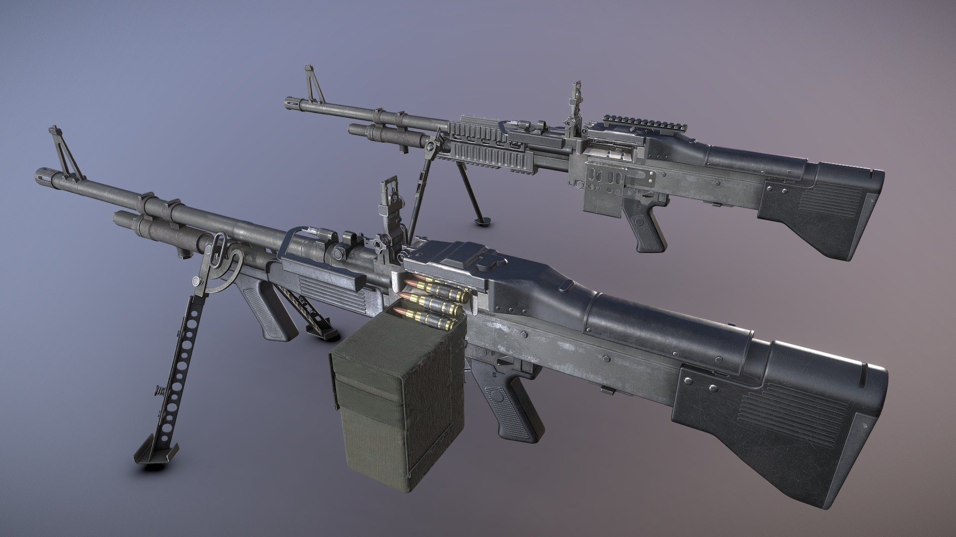 M60E3 and M60E4 - 3D model by Luchador (@Luchador90) [af36adf]