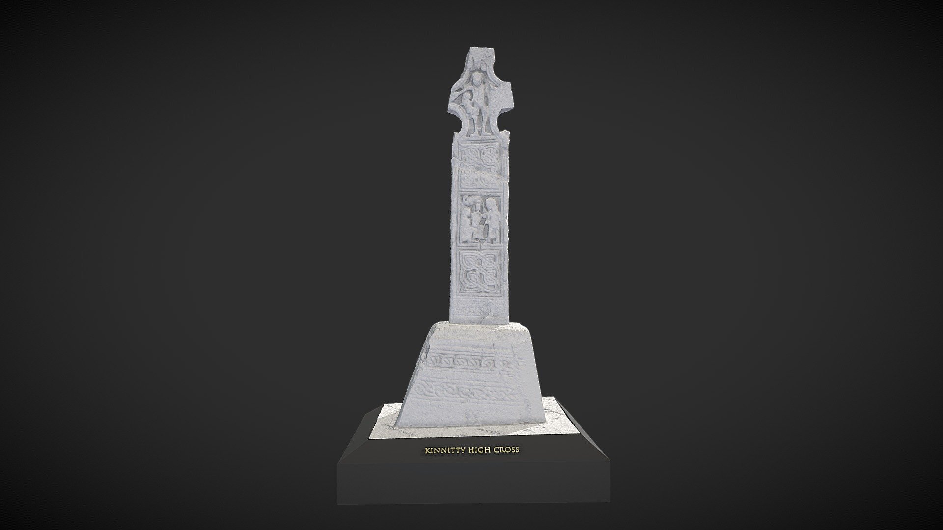 Kinnitty High Cross, (OF036-044004-) Monochrome - 3D model by Seán ...