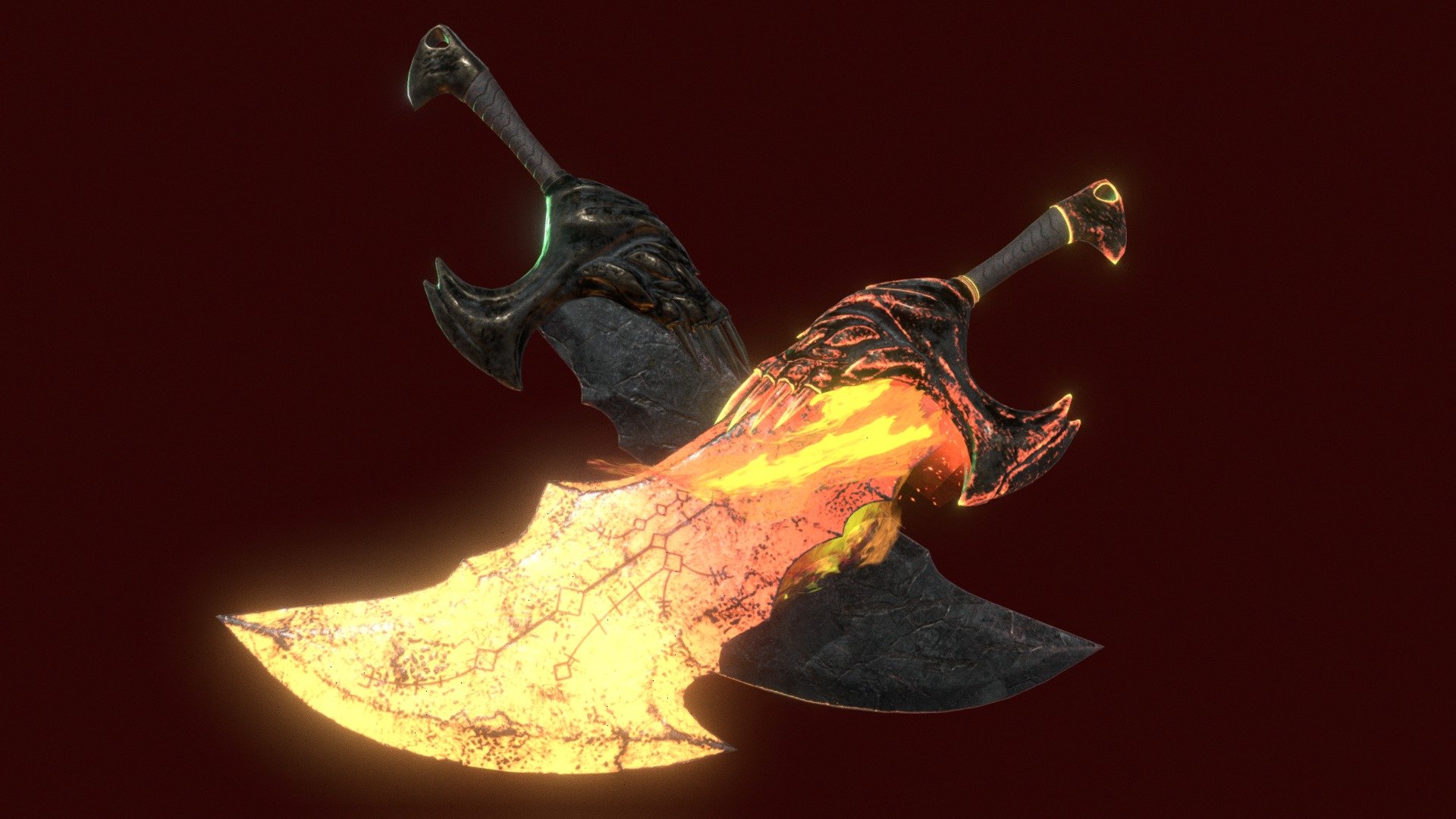 Blades of Chaos God of War 3D model 3D printable