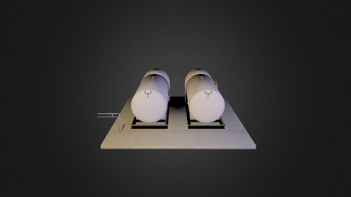 Storage Tanks 3D Model