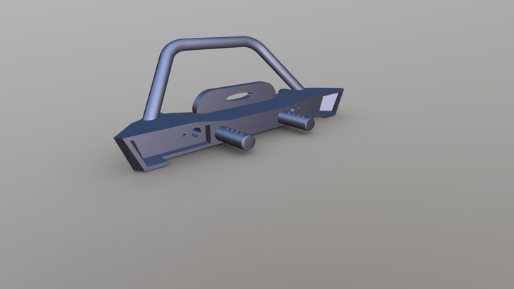 SCX10 II Front Bumper (1)+ 3D Model