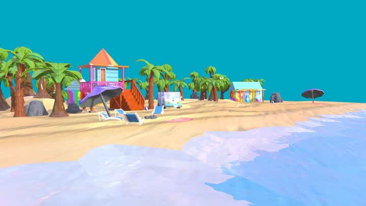 Escenario Playa 3D Model