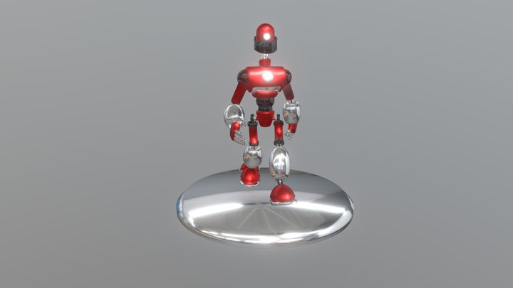 Stylized Sci-Fi Robot – Game-Ready 3D Model